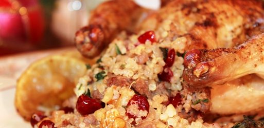 Quinoa Sausage Stuffing with Sage