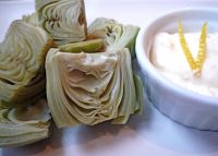 Artichokes with Garlic Dip