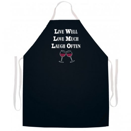 Live Well Love Much Laugh Often Apron