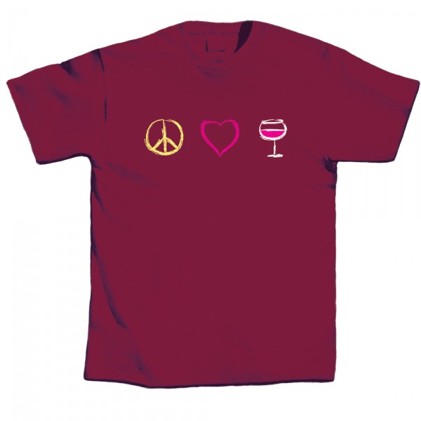 Love Wine Shirt Wine Lover Gift Peace Peace and Wine Tee Peace T-Shirt Wine Vinyl Graphic Tee Love Wine Lover T-Shirt. Gift For Her