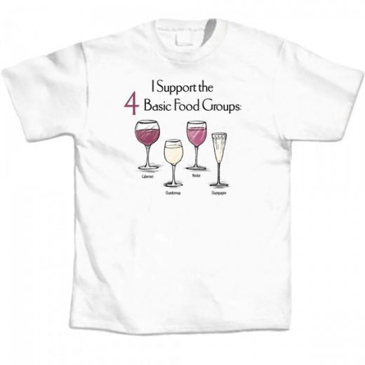 I Support the 4 Basic Food Groups T-Shirt