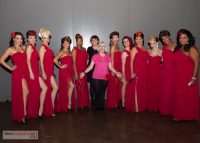 Dinair founder, Dina, with The Red Hots backstage