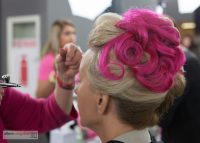 The updo... all pink and Dinair fabulous