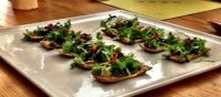 HERB STEMS, CORIANDER CREAM AND PORCINI CRACKER