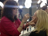 Dinair airbrush expert, Connie, gets me Red Carpet beautiful