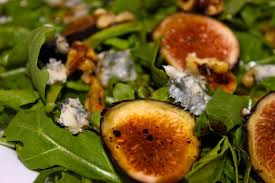 Arugula Greens with Fig and Stilton Blue Cheese