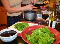 Poached Chicken with Blackberry Onion Chutney and Spinach Quinoa