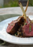 Indian Spiced Lamb Chops with Barley Kale Pilaf