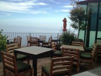 The patio deck at Sierra Mar, Post Ranch Inn Big Sur