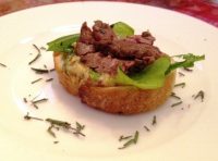 Seared Filet Mignon on Crostini