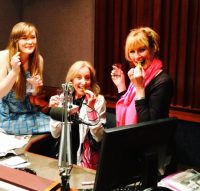 Susan and Denice doing Russian Vodka shots with Russian pickles with Olga Valentina