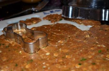 preparing Cinnamon Oat Doggie Bones