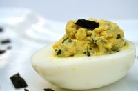 Wasabi Deviled Eggs with Nori