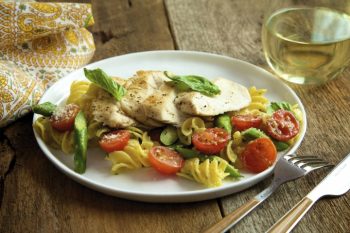 Chicken and Quinoa Pasta finished dish the bikini chef clean separation