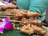 Coconut and Curry Marinated Pork Satay