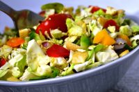 Shredded Brussels Sprouts Salad with Balsamic