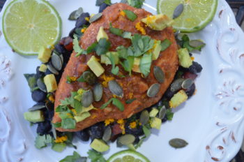 Chicken with Black Bean Salsa for Max Sports and Nutrition
