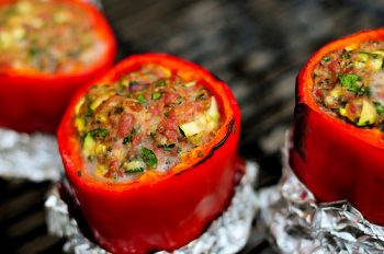 Turkey Quinoa Stuffed Bell Peppers