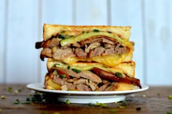 Slow Roasted Duck panini with cheese