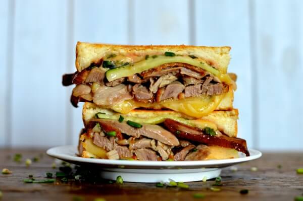 Slow Roasted Duck panini with cheese