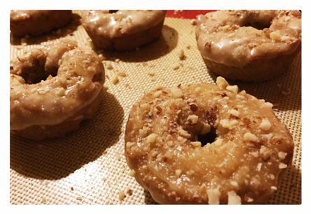 Frosted Gluten Free Vegan Maple Donuts