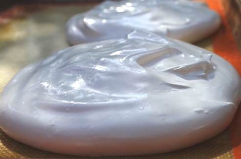 Meringue cakes ready for the oven