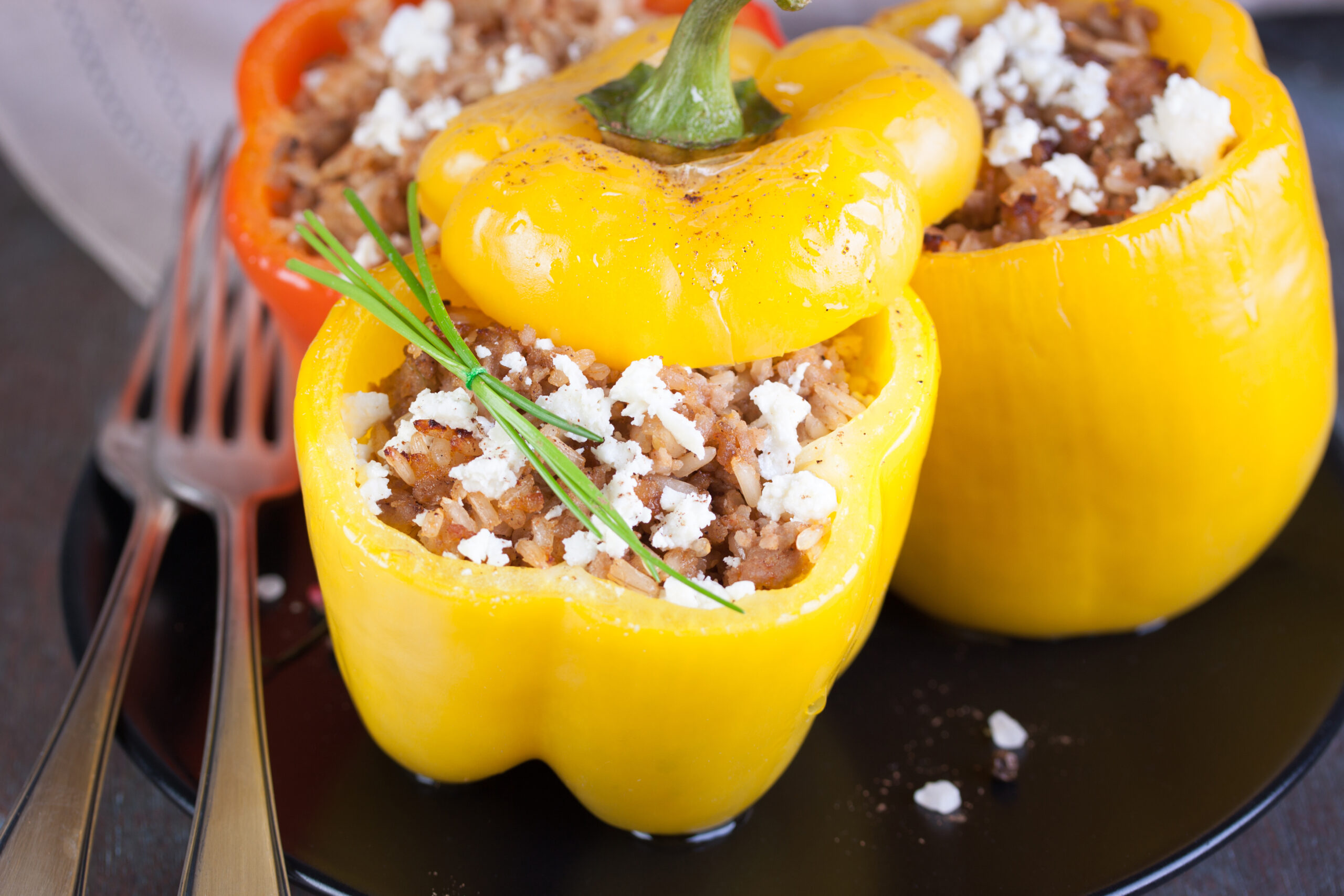 Turkey Quinoa Stuffed Peppers