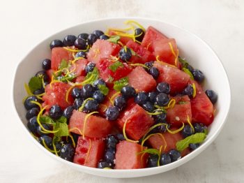 balsamic glazed watermelon with berries