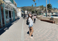 Masks on While Walking Around Catalina Island