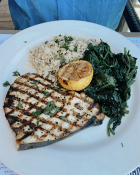 Grilled Swordfish at Bluewater Grill