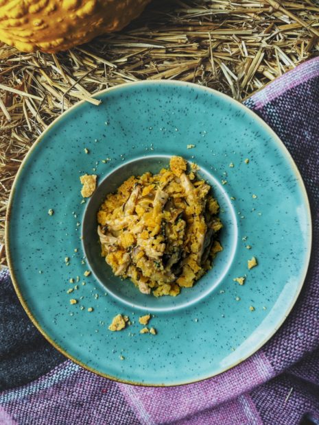 Butternut Squash Mac and Cheese with Shitake Mushrooms