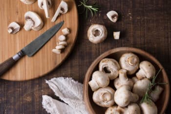 Fresh mushrooms meatloaf