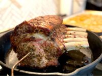 Pork rib roast with pears