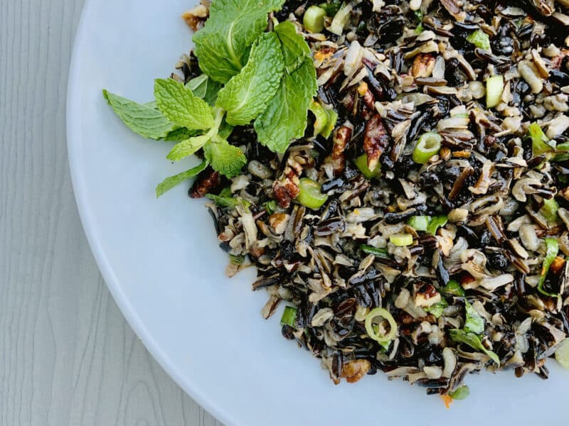 Wild Rice Salad with herbs