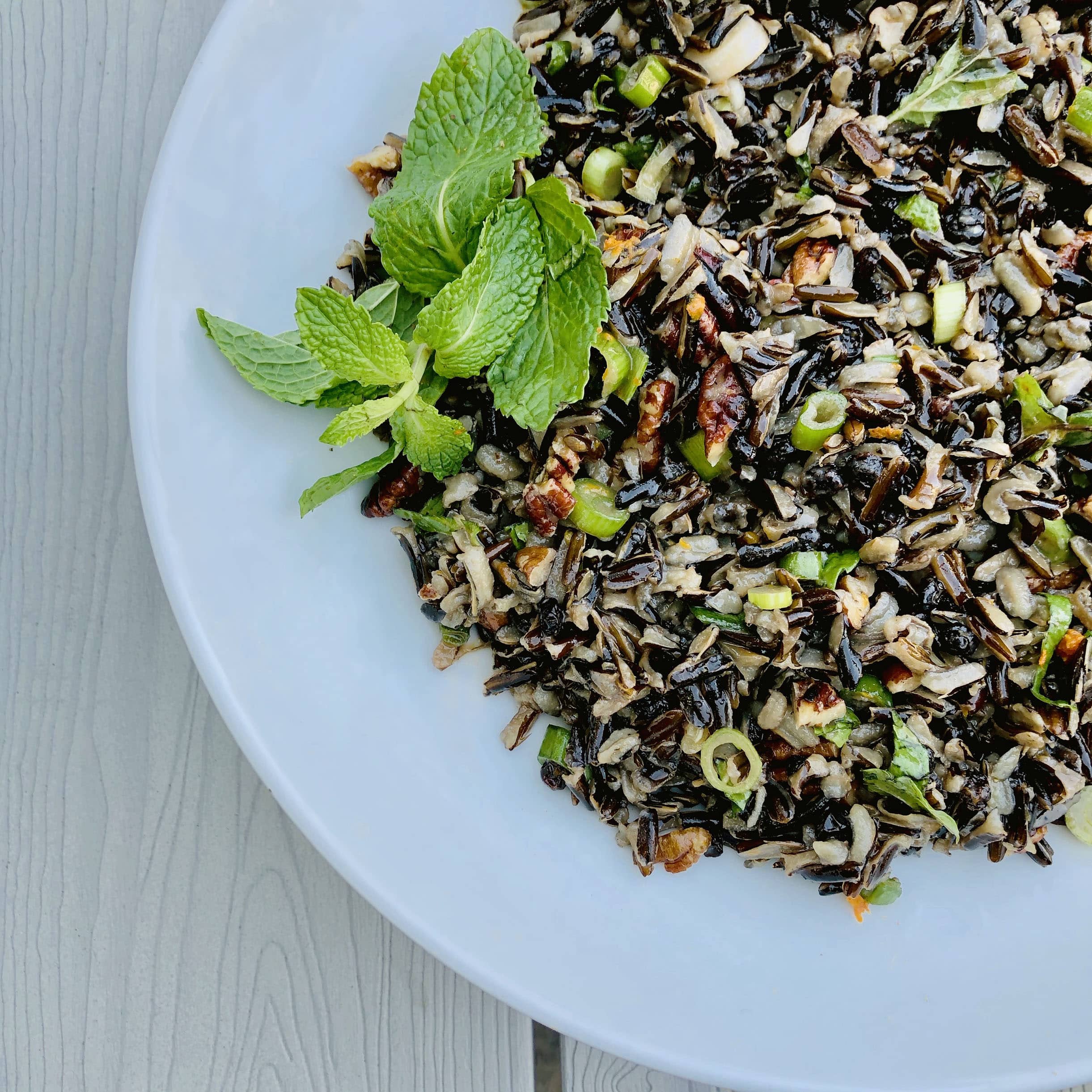 Wild Rice Salad with herbs