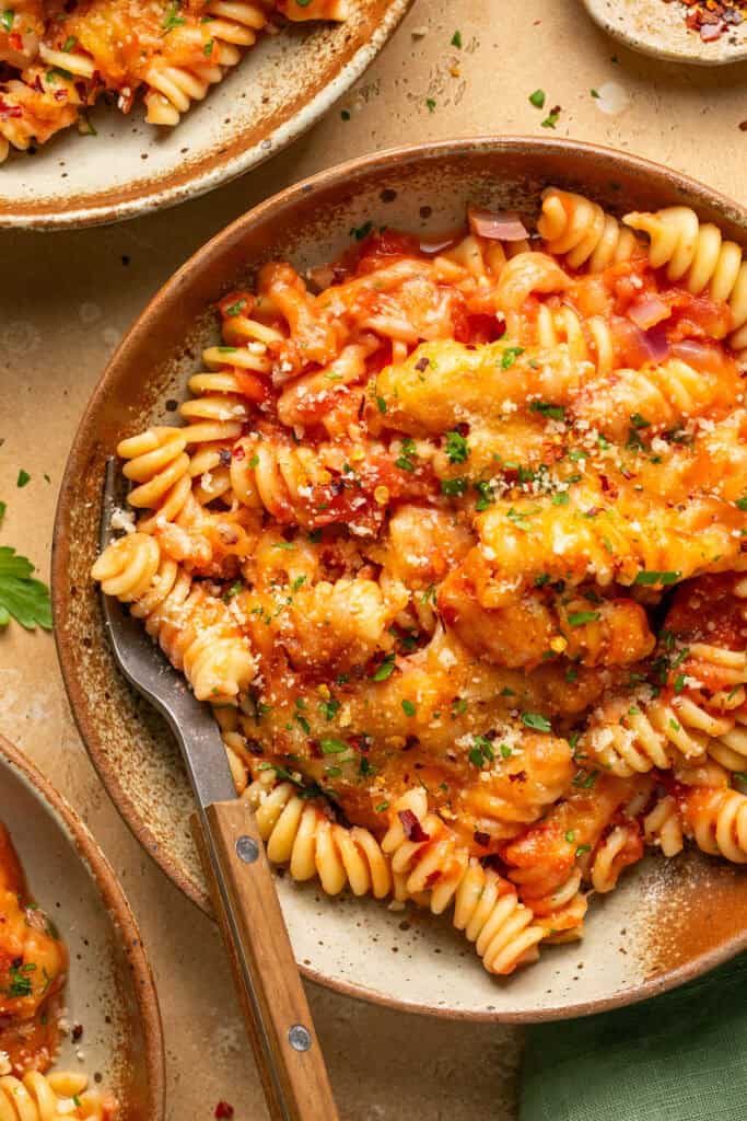 Fusilli Pasta with Chili Peppers