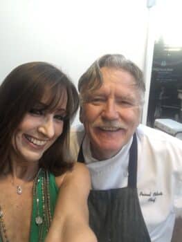Filming for Chef Life Network in 2018 (yes, I was brunette!)