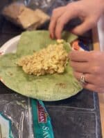 Chickpea salad wraps