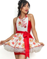 Holiday Couture Aprons Santa and Oh Snap by The Bikini Chef