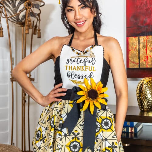 Bee Blessed Couture Apron presented by The Bikini Chef