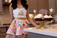 Happy Birthday apron presented by The Bikini Chef