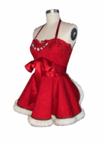 Santa Apron Couture Apron presented by The Bikini Chef