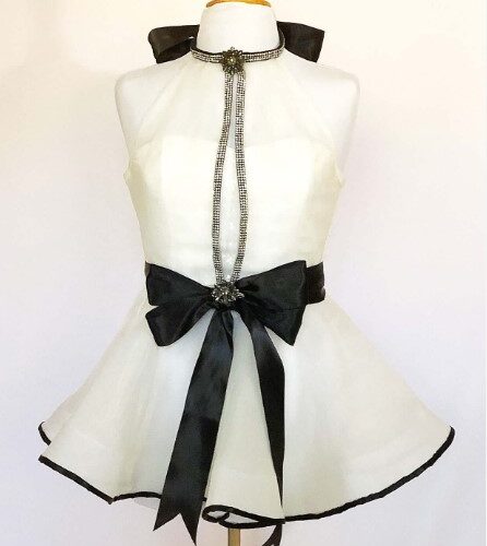 black tie apron by the bikini chef