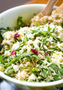 Orzo pasta with lemon vinaigrette