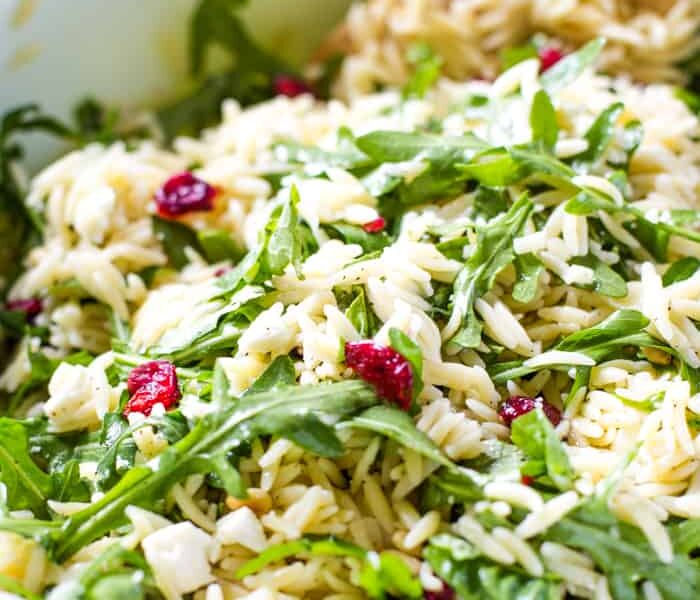 Orzo pasta with lemon vinaigrette