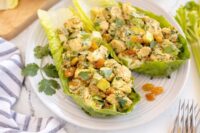 Curried Turkey Salad in lettuce cups