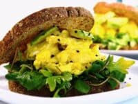 Egg Salad Sandwich with Watercress and Black Sesame