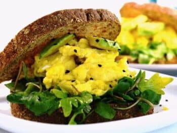Egg Salad Sandwich with Watercress and Black Sesame