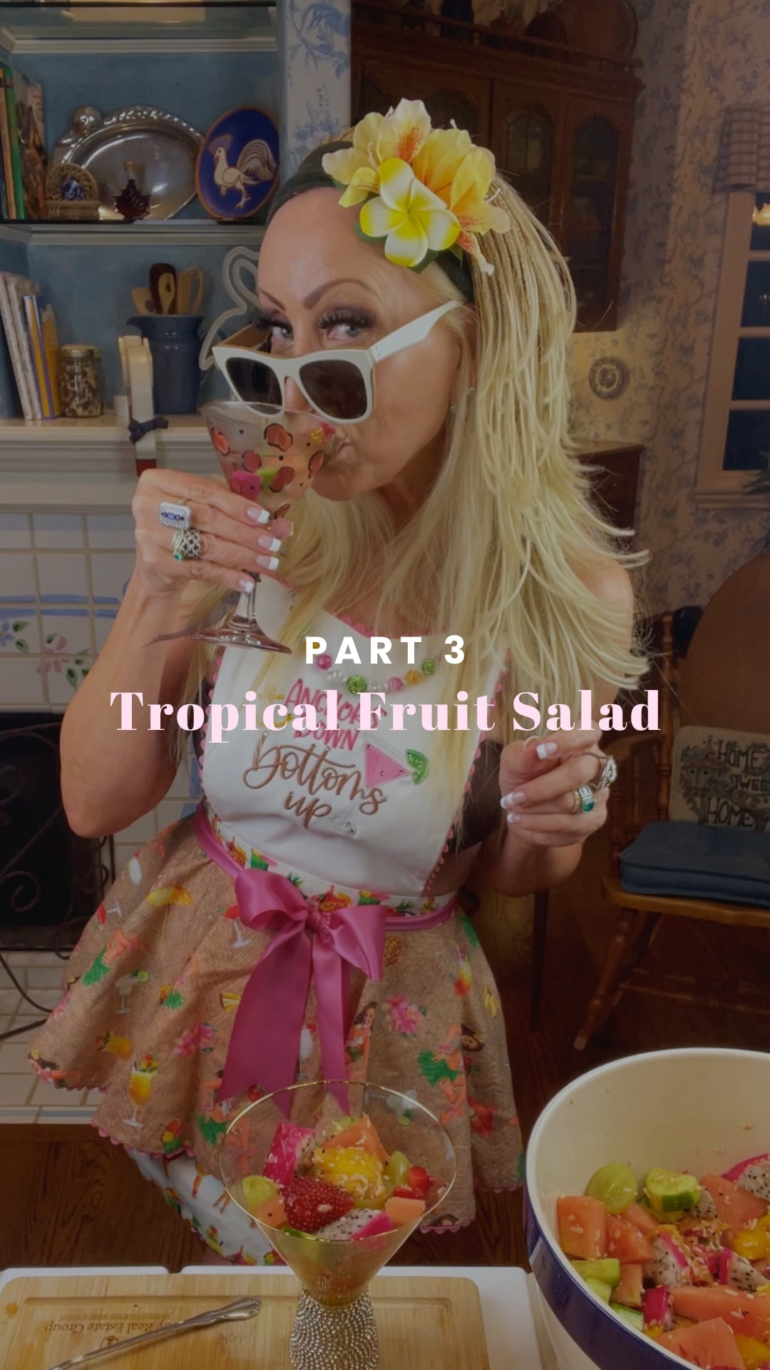 Tropical Fruit Salad and Bikini Cocktails