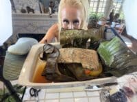Banana Leaf Pork Tenderloin with Fig Sauce